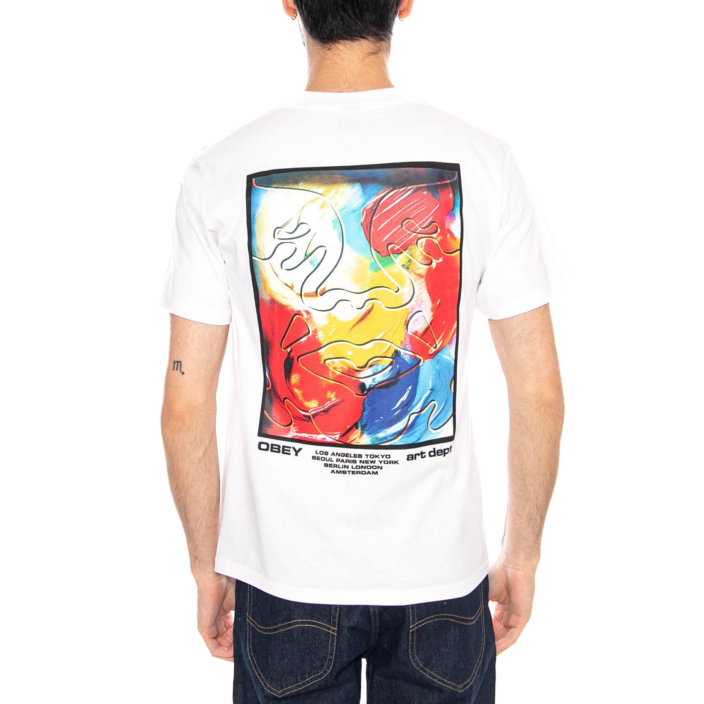 Obey Art Department Tee White - Maglietta Girocollo Uomo Bianca 165264309 WHT OBEY 
