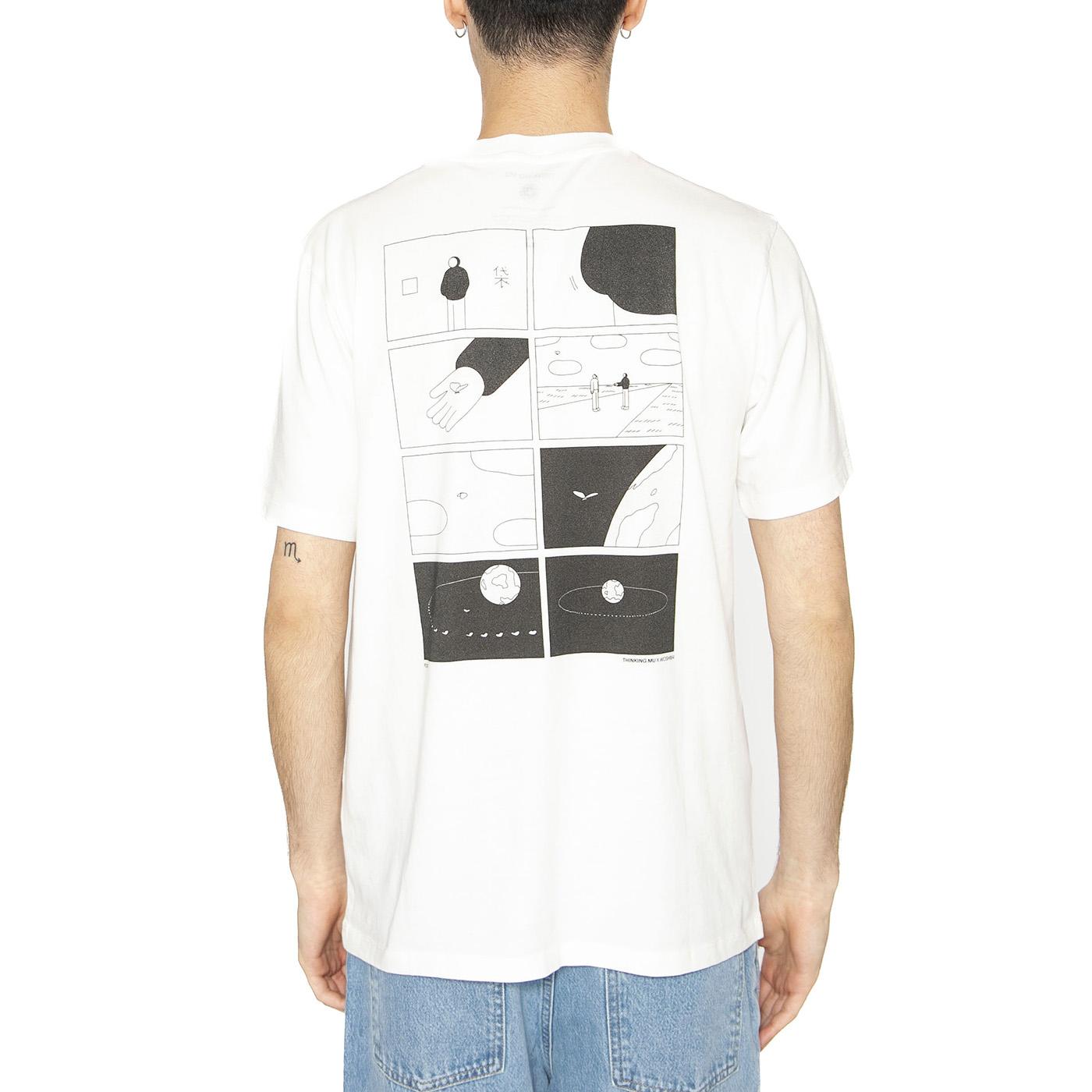 Pocket Zach Tee White - Maglietta Girocollo Uomo Bianca MTS00428-WHITE  THINKING 