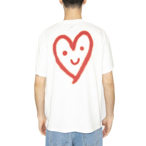 Cutre Heart Aaron Tee White - Maglietta Girocollo Uomo Bianca MTS00443-WHITE  THINKING 