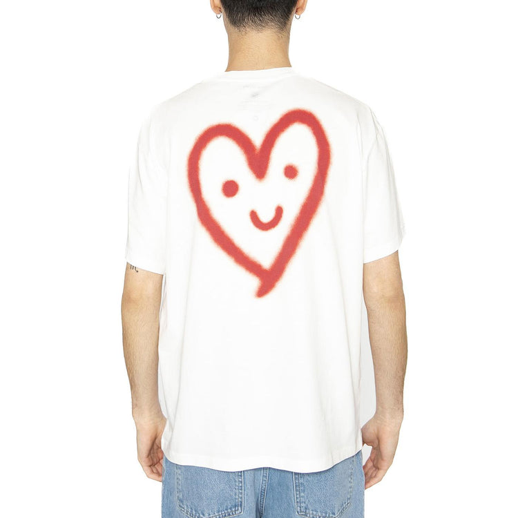 Cutre Heart Aaron Tee White - Maglietta Girocollo Uomo Bianca MTS00443-WHITE  THINKING 