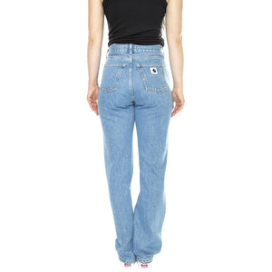 W' Noxon Pant Blue /stone bleached - Pantaloni Denim Jeans Donna Blu I031920.0112  CARHARTT WIP 