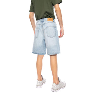 Five Baggy 9893 Pin DNM Shorts VD2 Blue - Bermuda Denim Jeans Uomo Blu 22029893 LIGHT BLUE DENIM ONLY & SONS 