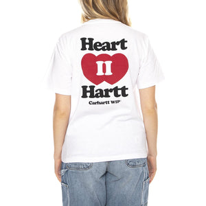 W' S/S Heart II T-Shirt -- Maglietta Donna Bianca Carhartt WIP I035259-4T9 . CARHARTT WIP 