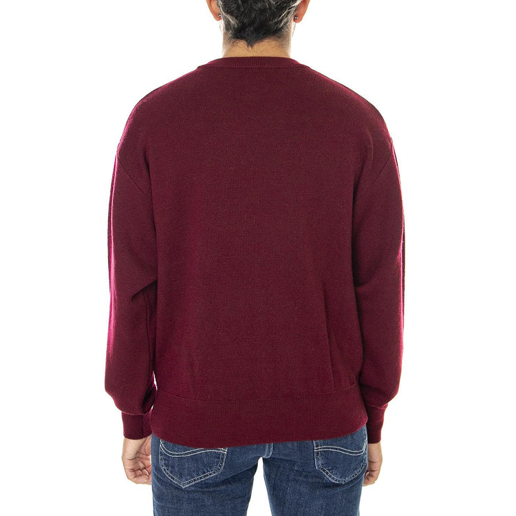 No Problemo Jumper Wine - Maglione Girocollo Uomo Bordeaux FQAR20017-046  ARIES 