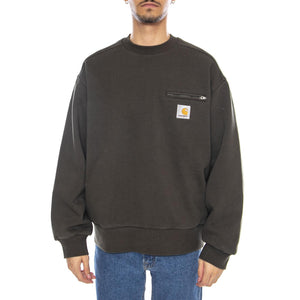 Detroit Sweat Olive - Felpa Girocollo Uomo Verde I035547.4906  CARHARTT WIP 