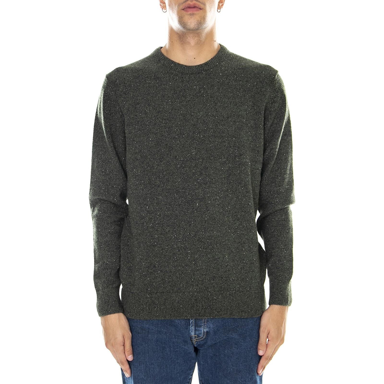 Tisbury - Maglione Girocollo Uomo Verde MKN0844-GN79-FW21  BARBOUR 