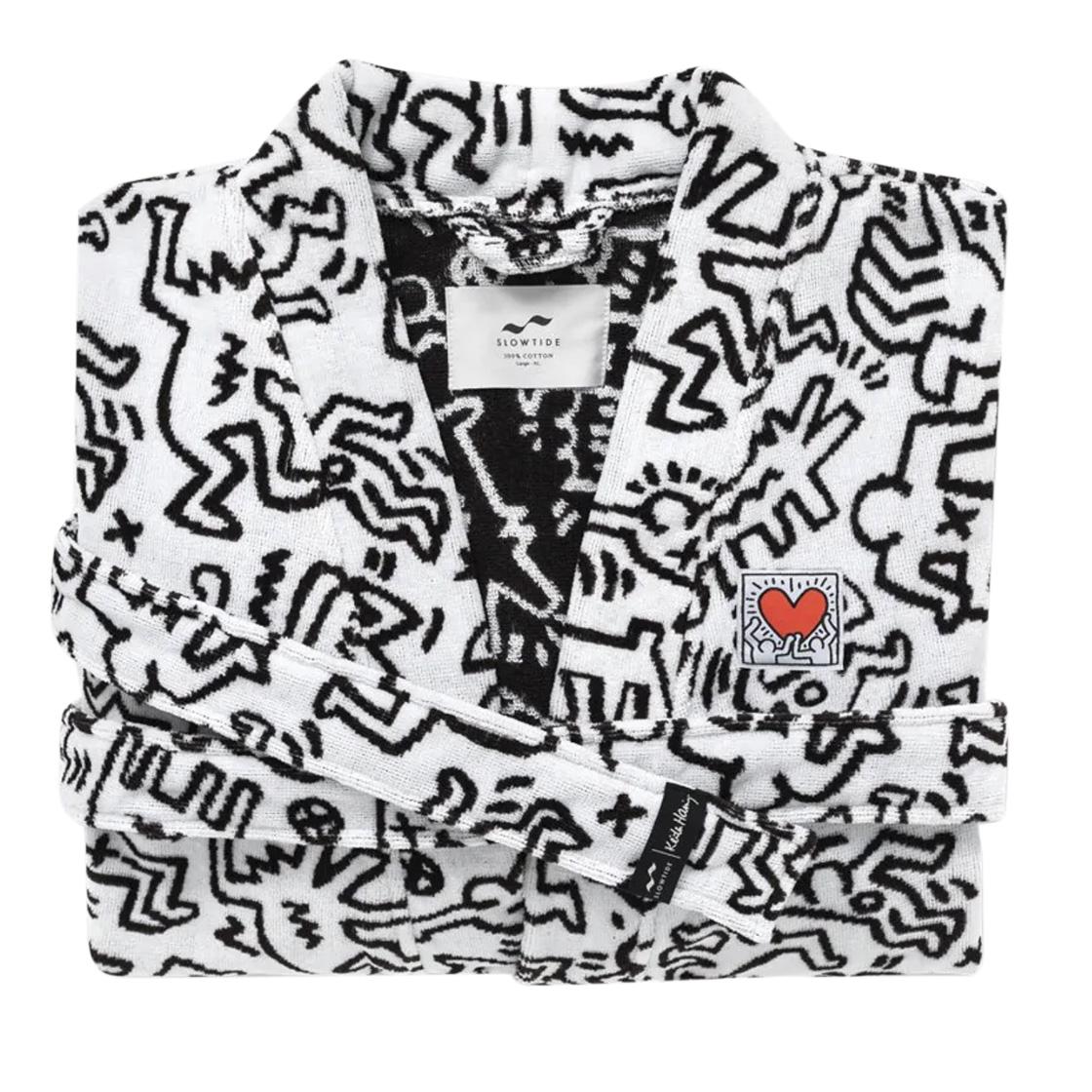 Slow Tide x Keith Haring - Breakers Robe White - Accappatoio Multicolore ST849-ST850-WHITE  SLOWTIDE 