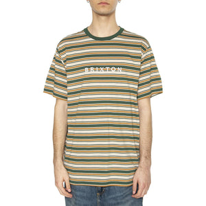 Hilt Alpha Line S/S Knit - Maglietta Girocollo Uomo Multicolore 02960-PNGBB . BRIXTON 