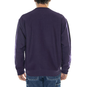 American Script Sweat Cassis - Felpa Girocollo Uomo Viola I025475.1N8XX  CARHARTT WIP 