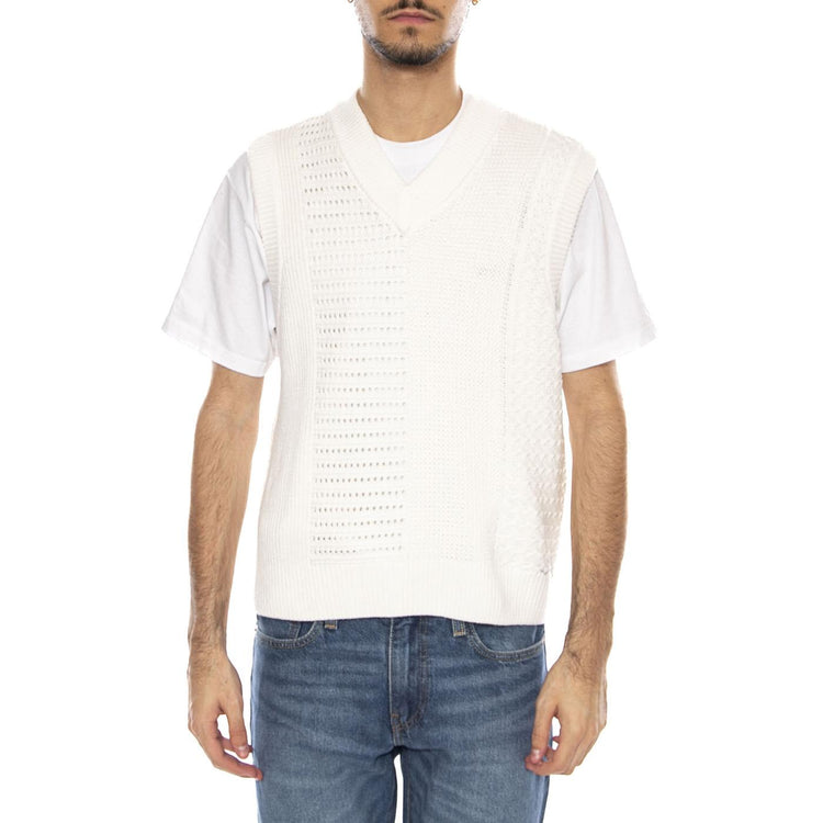 Garret Sweater Vest Cream -- Gilet Uomo Crema 151000097 CRM OBEY 