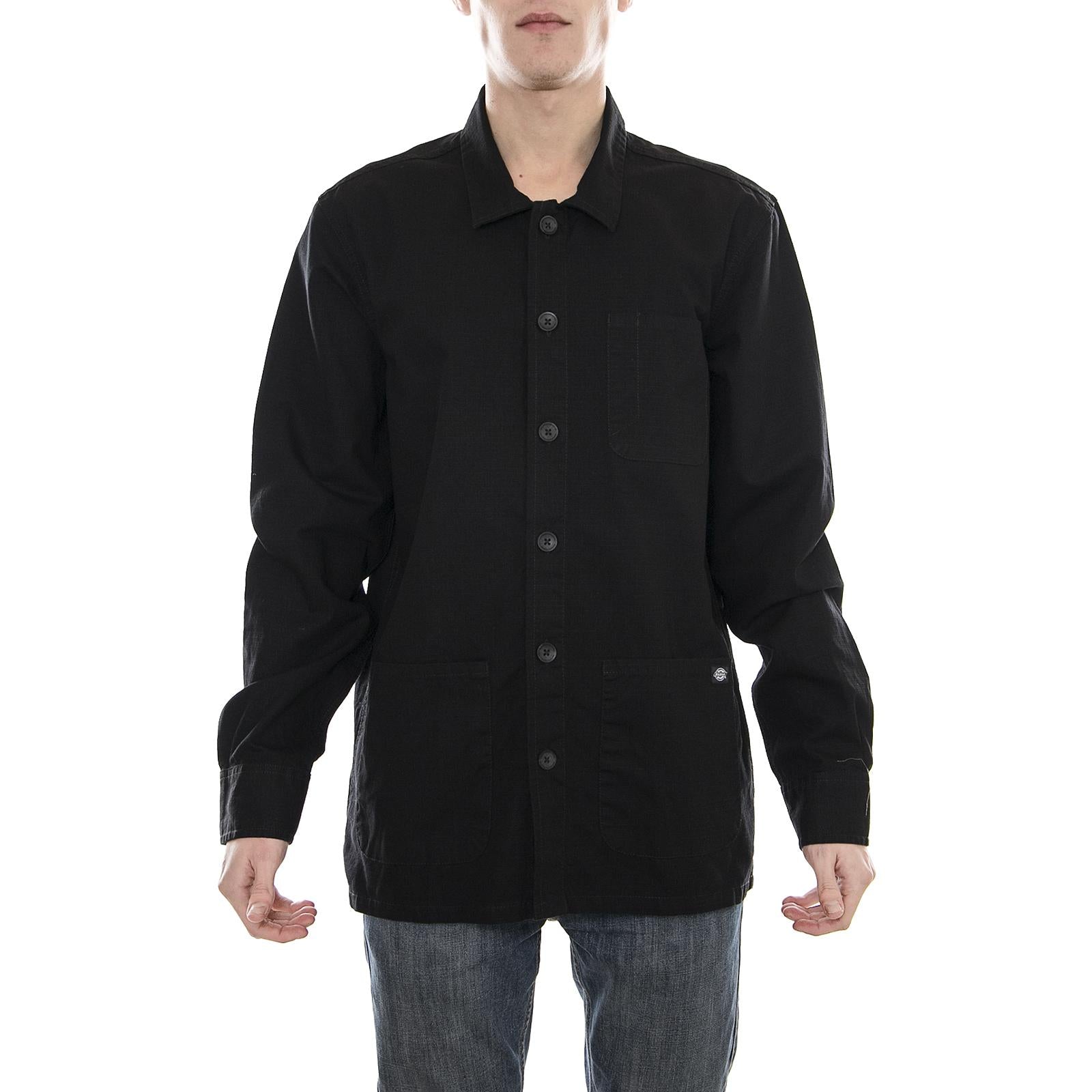 Kempton L/S Shirt - Black - Camicia Uomo Nero 05-200230-BK . DICKIES 