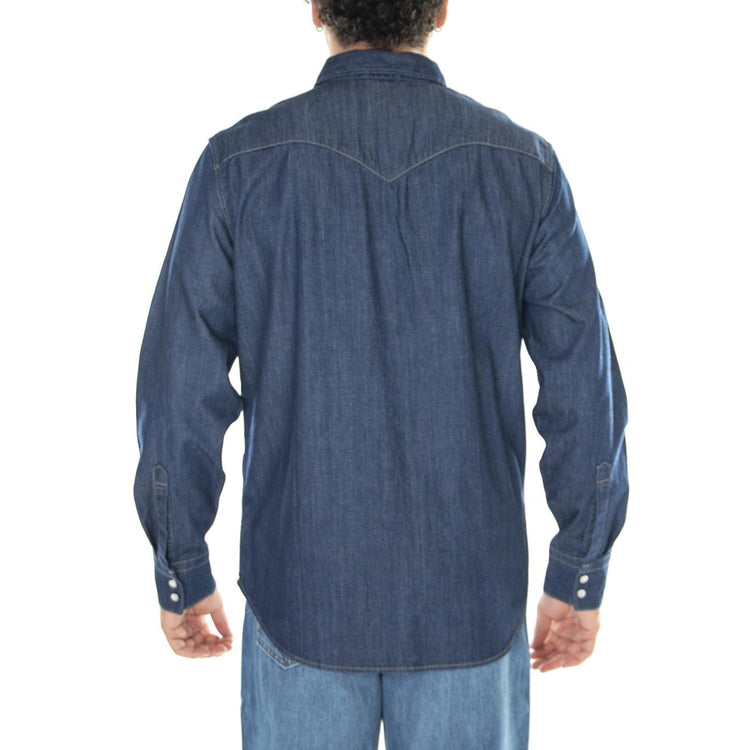 M' Barstow Western Standard Red Cast Rinse Marbled TH 2H 19 Shirt - Camicia Uomo Denim Jeans Blu 85744-0000 . LEVIS 