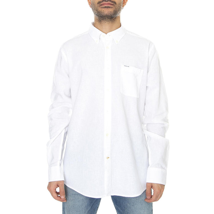 Nelson Tailored Shirt White - Camicia Uomo Bianca MSH5090-WH11-SS23  BARBOUR 