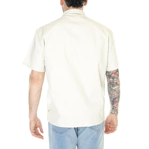 Basic Sleeves Shirt Bone - Camicia Maniche Corte Uomo Bianca 6020014-11-4300  CAT 