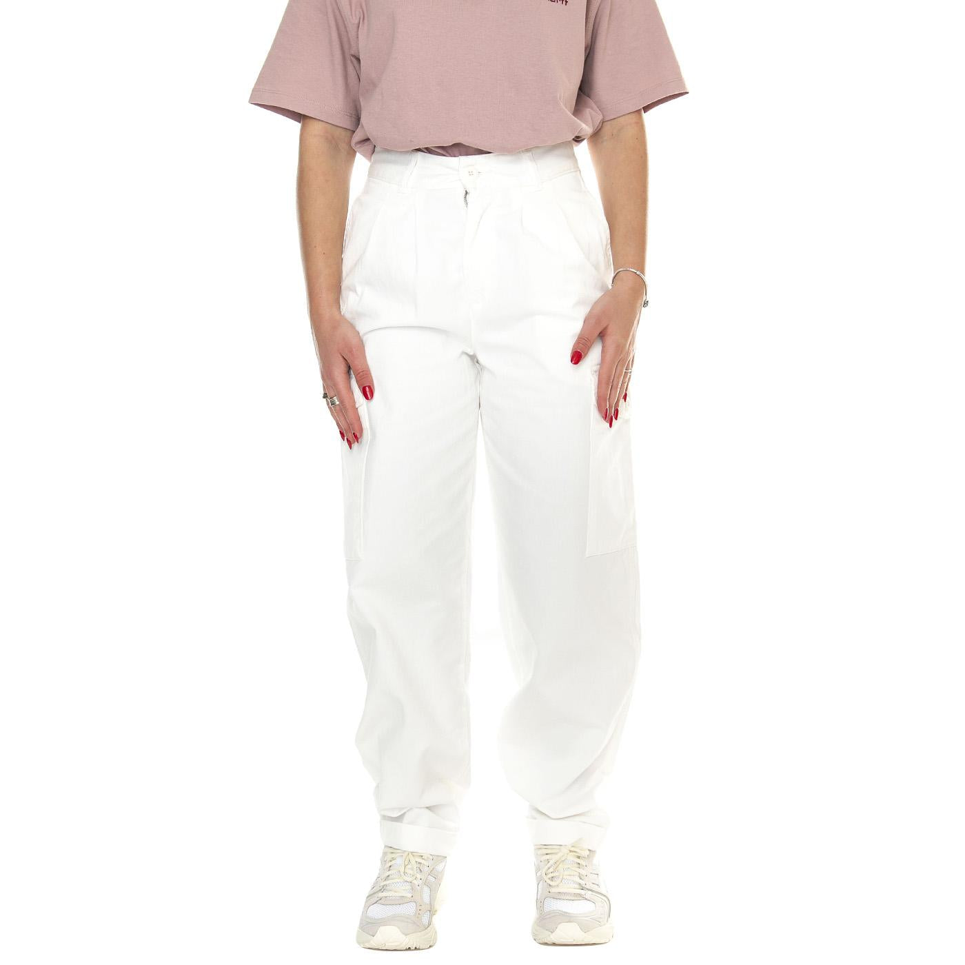 W' Collins Pant Wax /garment dyed - Pantaloni Cargo Donna Bianchi I029789.D6GD  CARHARTT WIP 