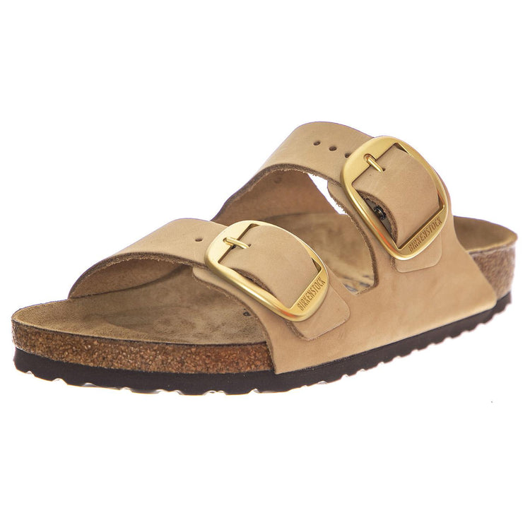 Arizona Big Buckle sandcastle, Nubuck Leather - Sandali Donna Beige 1024064  BIRKENSTOCK 