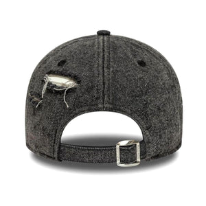 9FORTY® NEW YORK YANKEES BLACK ACID WASH DENIM - Cappellino con Visiera Denim Jeans Nero 60856239 AWD NEW ERA 