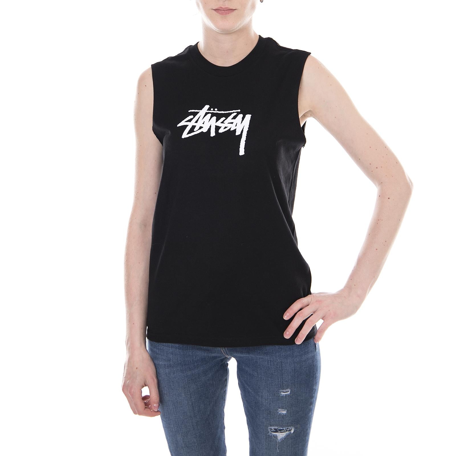 STOCK RAW MUSCLE TEE BLACK 2941371-BLACK  STUSSY 