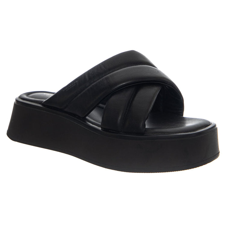 COURTNEY BLACK/BLACK COW LEATHER - Sandali Donna Neri VBS5334-201-92 . VAGABOND 