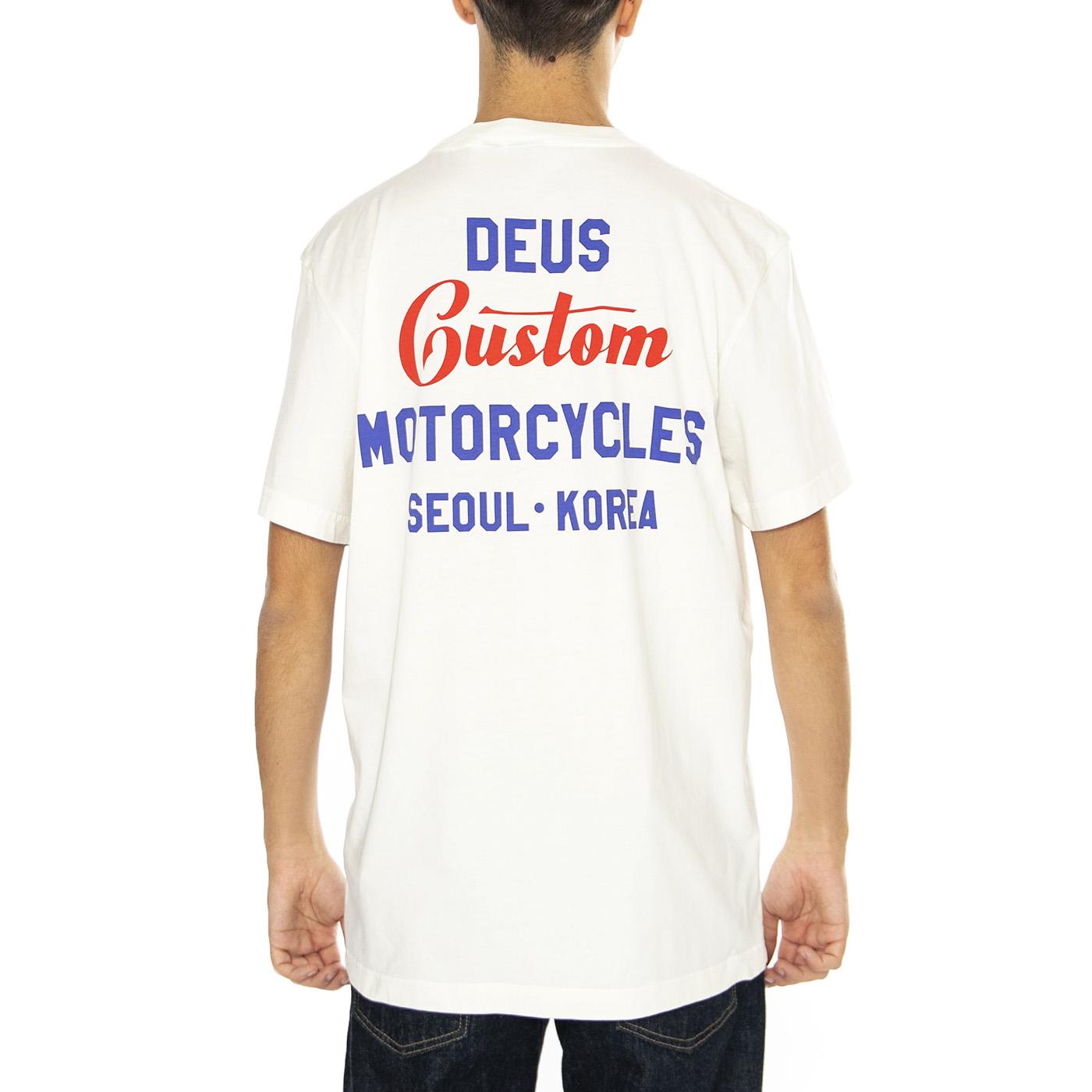 Time Taker Tee Vintage White - Maglietta Girocollo Uomo Bianca DMF241625B  DEUS EX MACHINA 