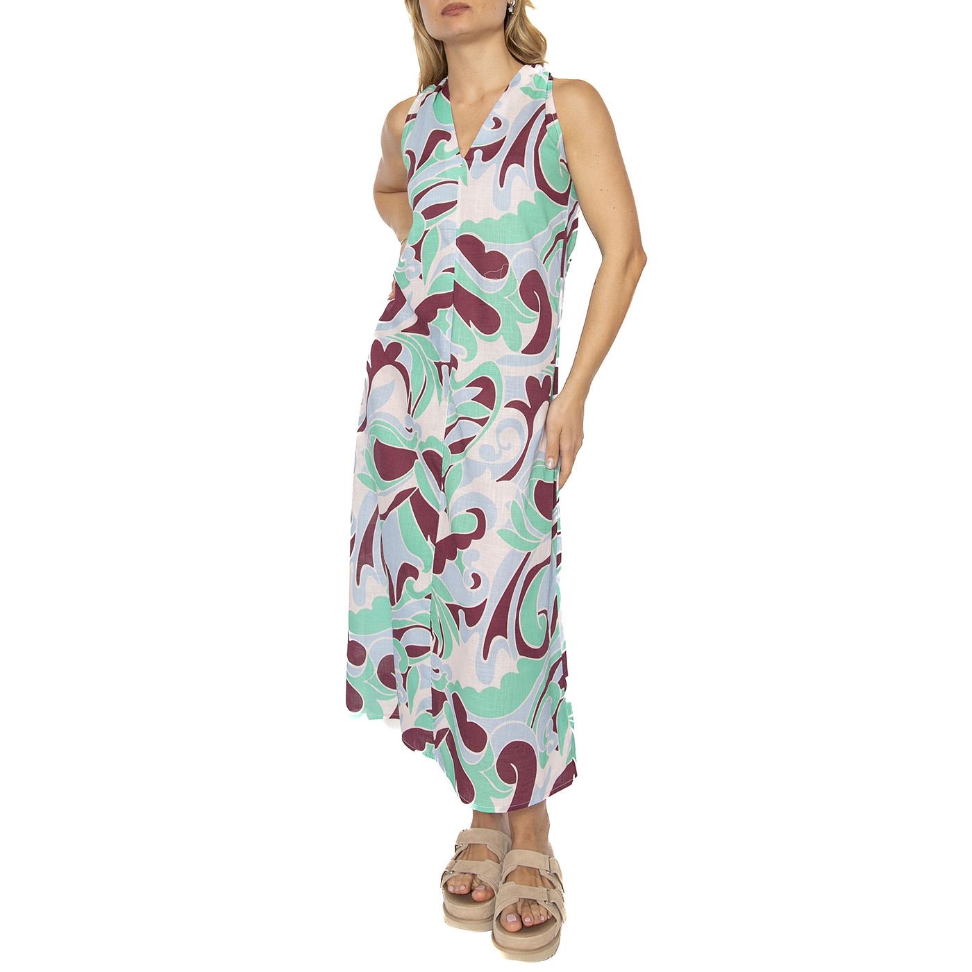 Vestido largo estampado floral Bromelia - Abito Donna Multicolore 51W/41221  WILD PONY 