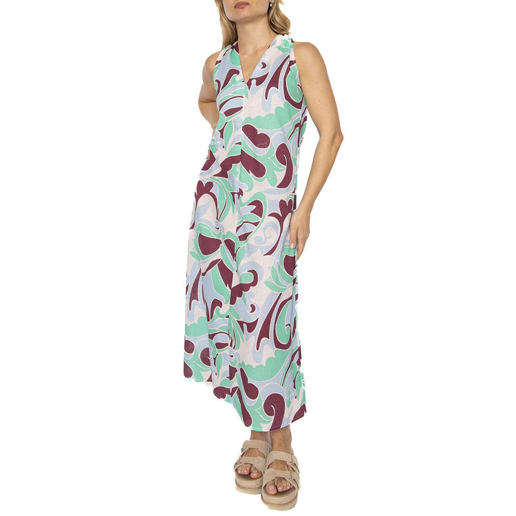 Vestido largo estampado floral Bromelia - Abito Donna Multicolore 51W/41221  WILD PONY 