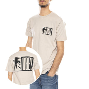 Obey Half Icon Tee -- Maglietta Girocollo Uomo Grigia 165264117 SIG OBEY 
