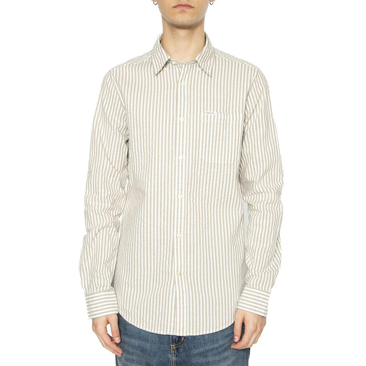 Cresswell Seersucker Shirt Stone - Camicia Uomo Multicolore MSH5577-STONE  BARBOUR 
