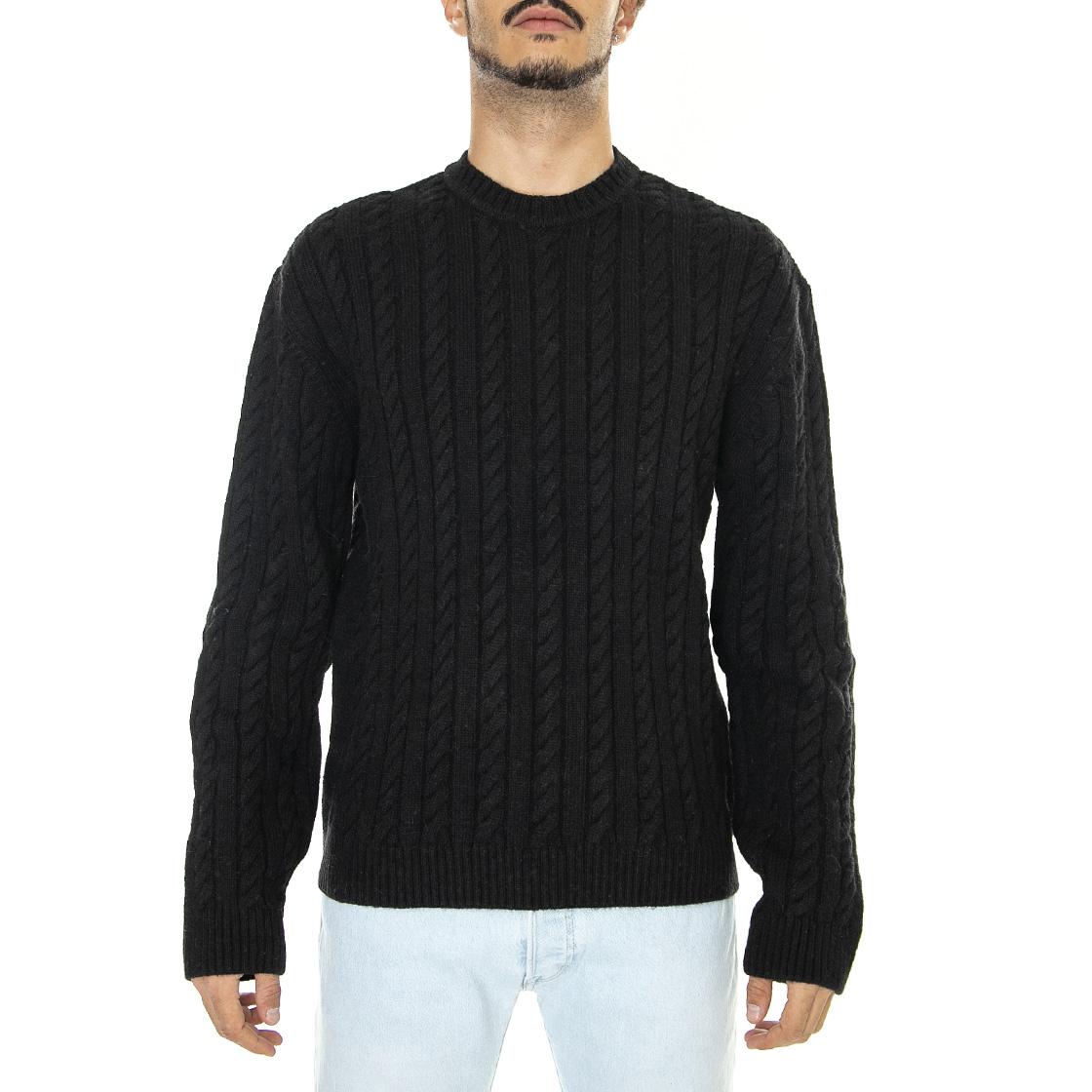 Twisted Crew Neck Sweater Black - Maglione Girocollo Uomo Nero I031152.89.67.-89.67  EDWIN 