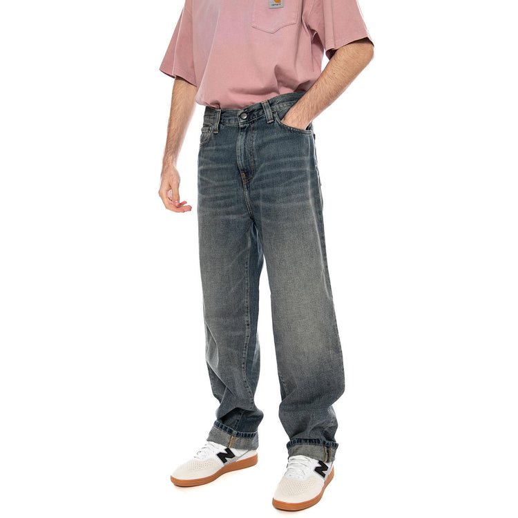 Aaron Pant Blue - Pantaloni Denim Jeans Uomo Blu I036728 014Q CARHARTT WIP 