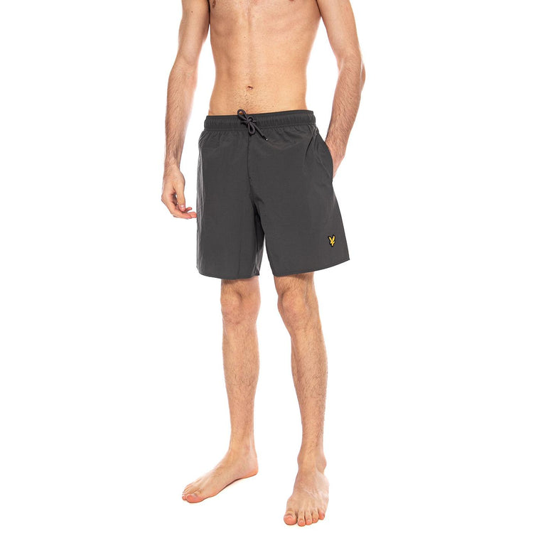 Plain Swim Short Gunmetal - Costume da Bagno Uomo Grigio SH1204VB W63 LYLE & SCOTT 