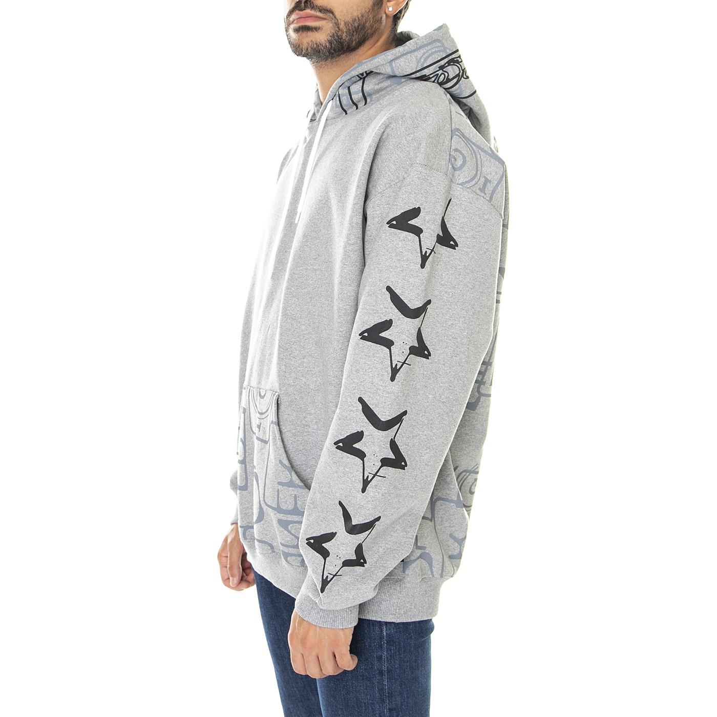 Inner Iuter Melange Hoodie Light Grey - Felpa con Cappuccio Uomo Grigia 22WISH86-LIGHT GREY  IUTER 