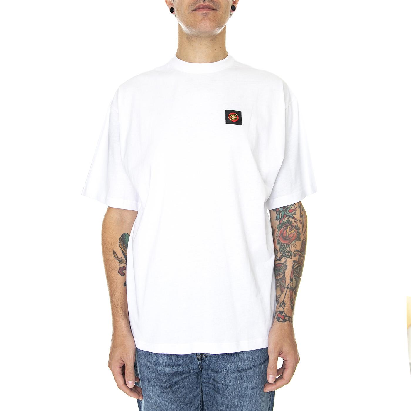 Classic Label T-Shirt White - Maglietta Girocollo Uomo Bianca SCA-TEE-6614  SANTA CRUZ 