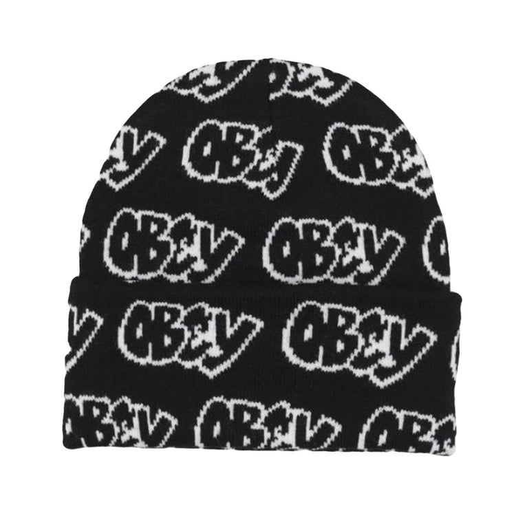Good Times Beanie Black Multi - Berretto in Maglia Rasata Nero / Mulricolore 100030207 BKM OBEY 