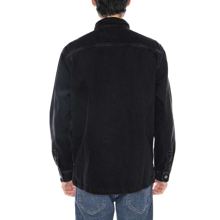 Relaxed Worwear Overshirt No Break Black - Giacca Sovracamicia Uomo Nera 112370473 . LEE 