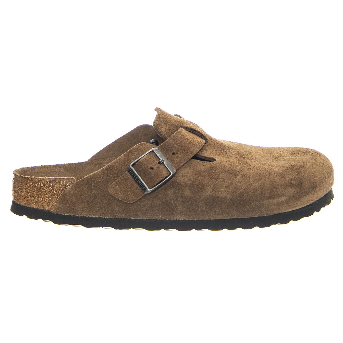 Boston SFB Dark Tea, Suede Leather - Sandali Uomo Marroni 1030861 . BIRKENSTOCK 