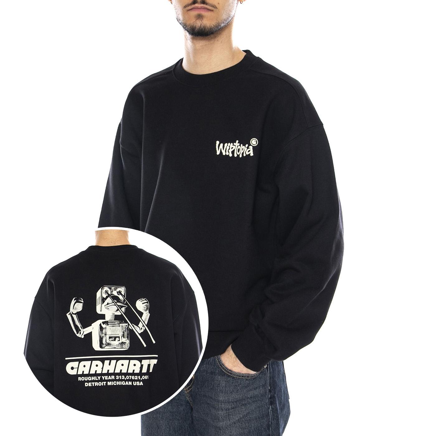 Wiptopia Sweat -- Felpa Uomo Nera I035644.89XX . CARHARTT WIP 