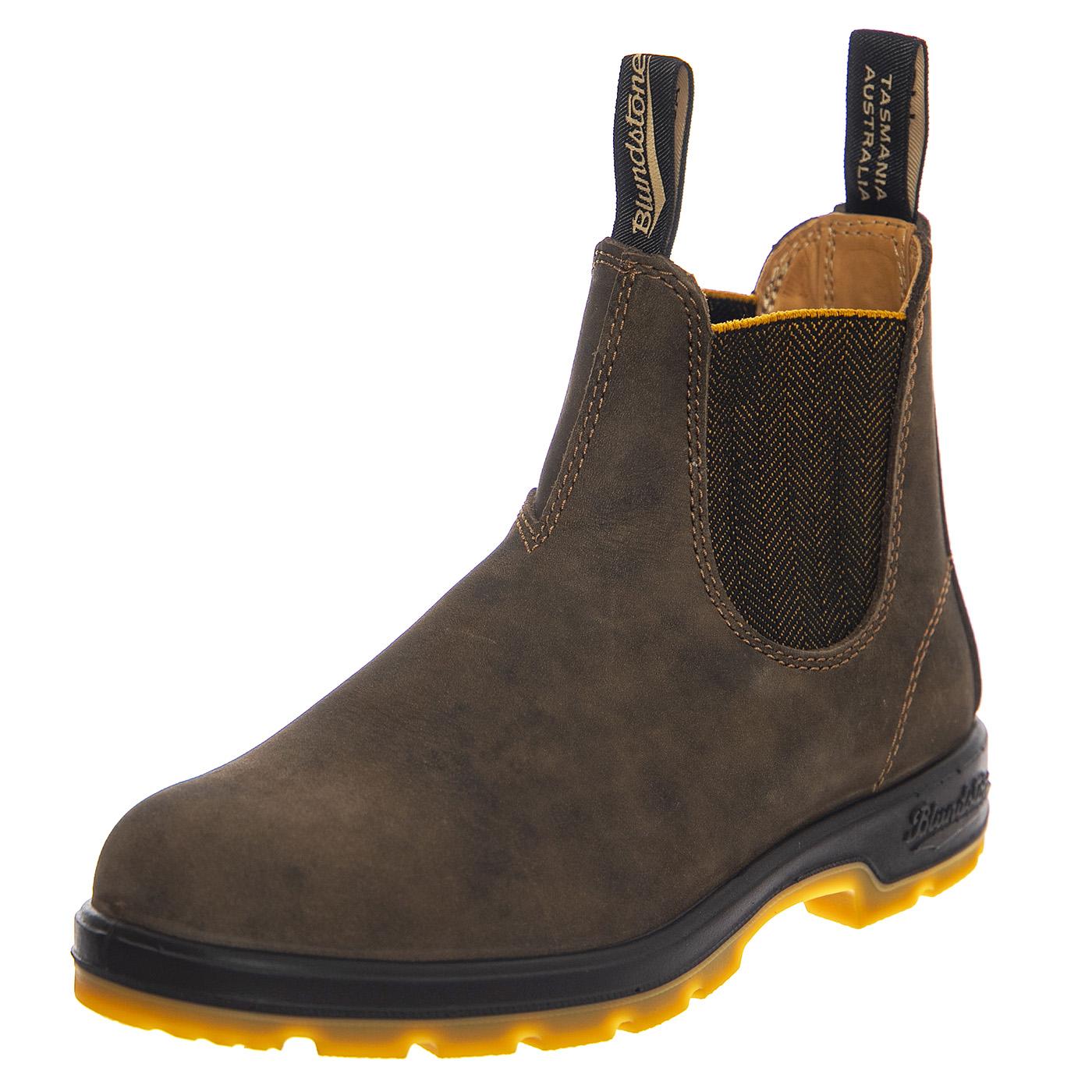 1944 Rustic Brown & Brown Boots - Stivaletti Profilo alla Caviglia Uomo Marrone 1944-RUSTIC BROWN & BROWN  BLUNDSTONE 