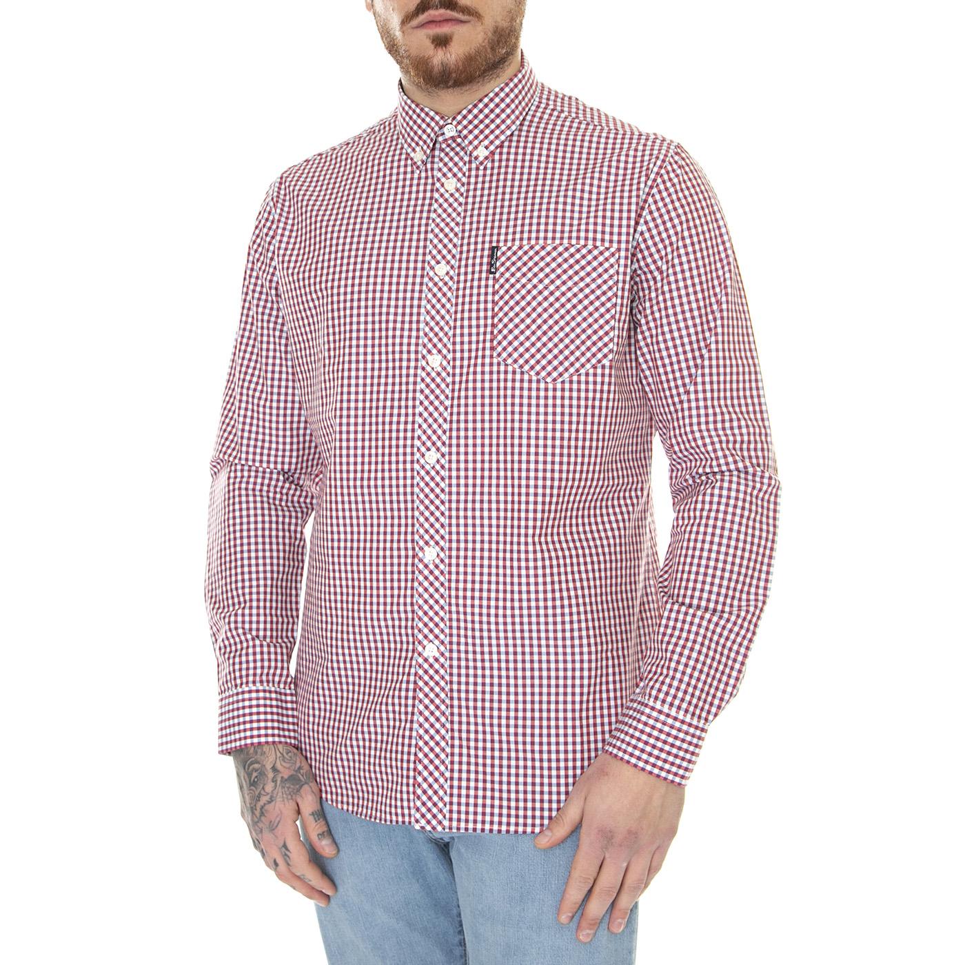 Signature Gingham F1 Red - Camicia Uomo Rossa / Multicolore 59141-087  BEN SHERMAN 