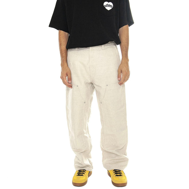 Walter Double Knee Pant Natural rinsed - Pantaloni Uomo Beige I033580.0502  CARHARTT WIP 