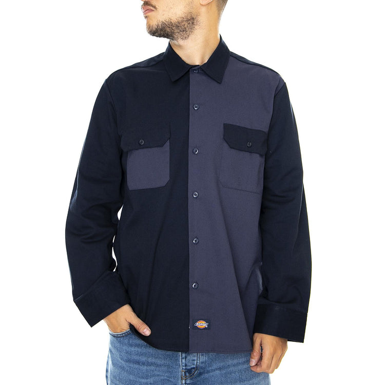 Hardinsburg Shirt - Blue - Camicia Uomo Blu 05 200354-NV . DICKIES 