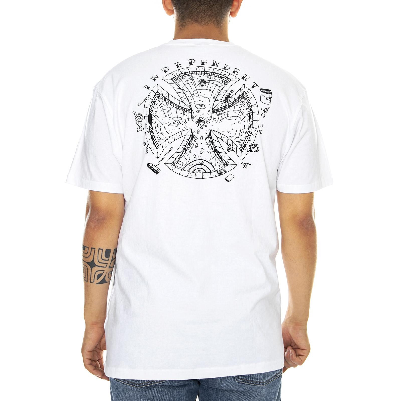  Pool Scum Tee-White  INDEPENDENT 