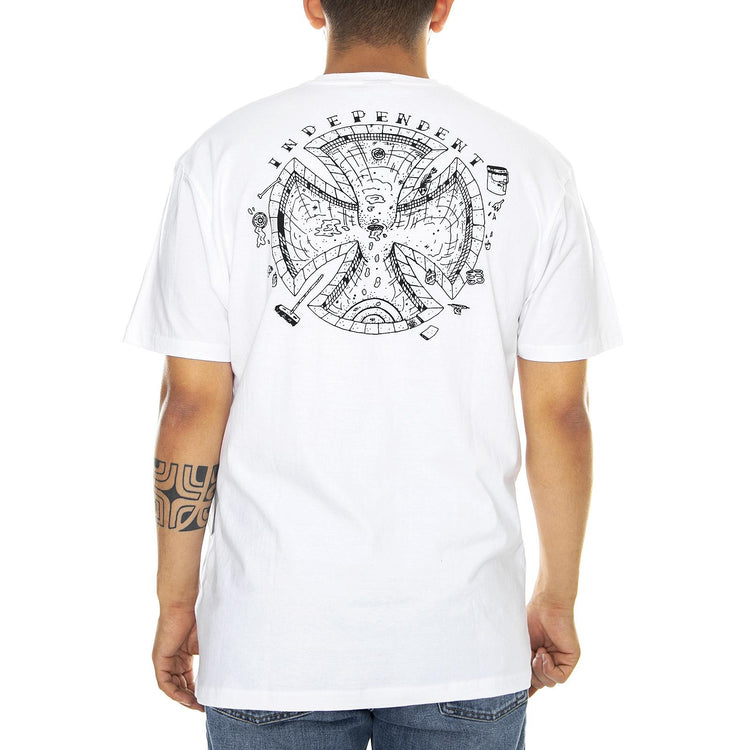  Pool Scum Tee-White  INDEPENDENT 