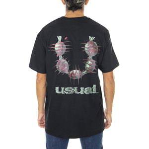 Dionea T-Shirt Black - Maglietta Girocollo Uomo Nera 262819_1  USUAL 