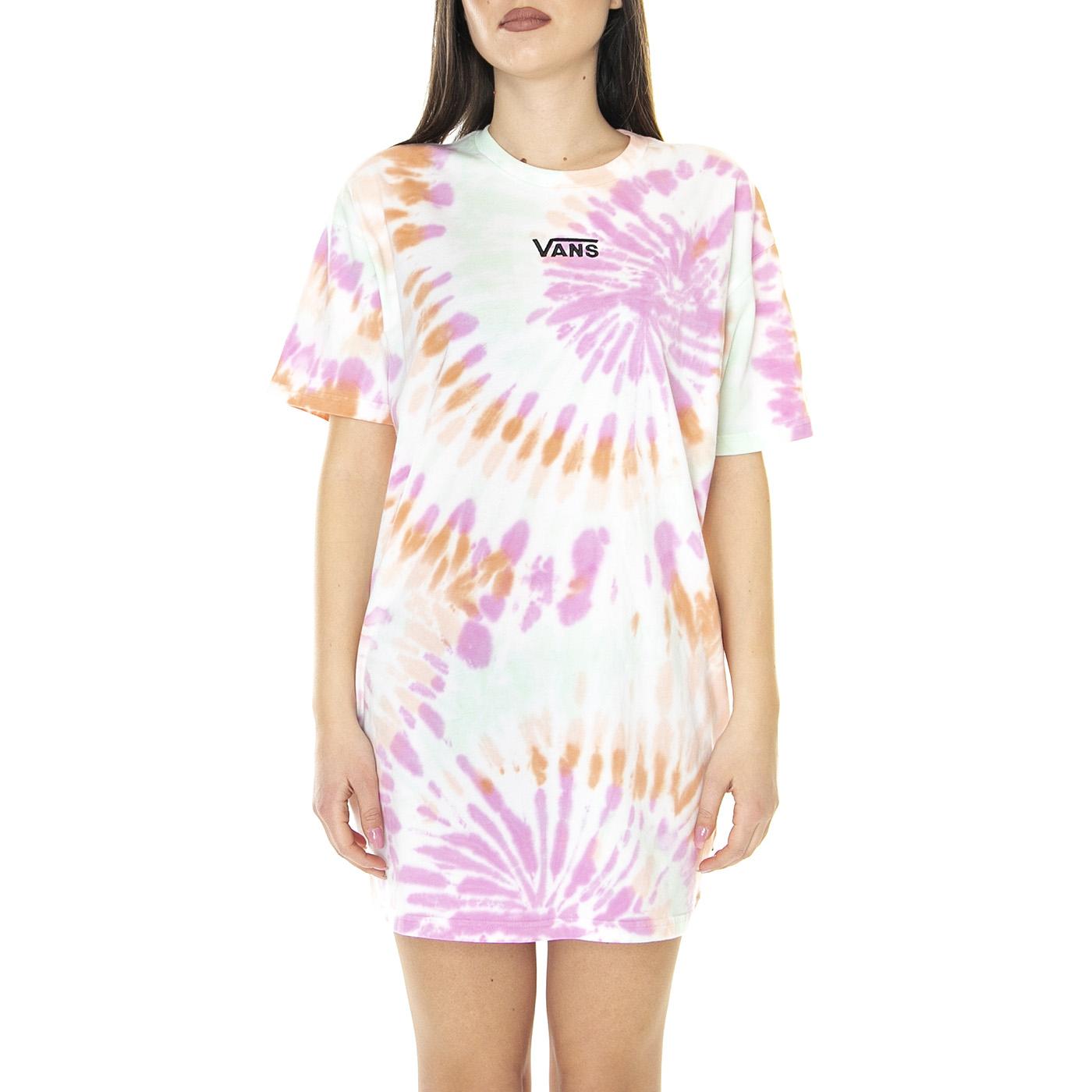 W' Center Vee Wash Tee Dress White - Abito Donna Multicolore VN00046QWHT1  VANS 