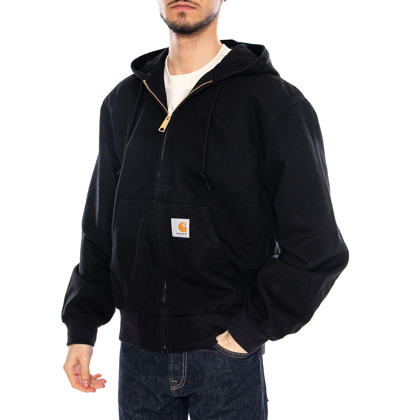 OG Active Jacket Black - Giacca con Cappuccio e Zip Uomo Nera I034311 8902 CARHARTT WIP 