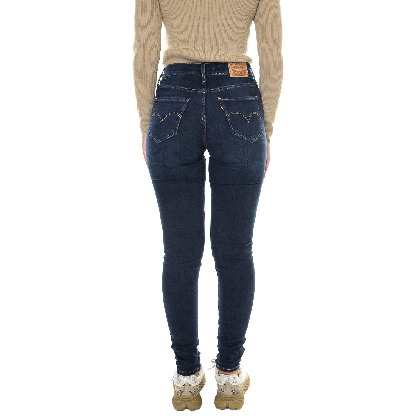 720 Hi Rise Super Skinny Pressured Into I Dark Indigo Worn In - Pantaloni Denim Jeans Donna Blu 52797-0345  LEVIS 