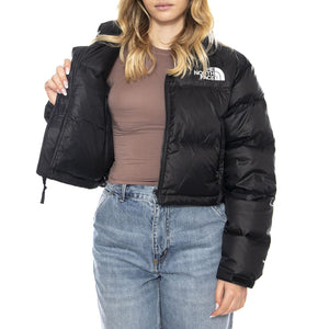W Nuptse Short Jacket -- Giacca Donna Nera NF0A5GGE GOG1 THE NORTH FACE 