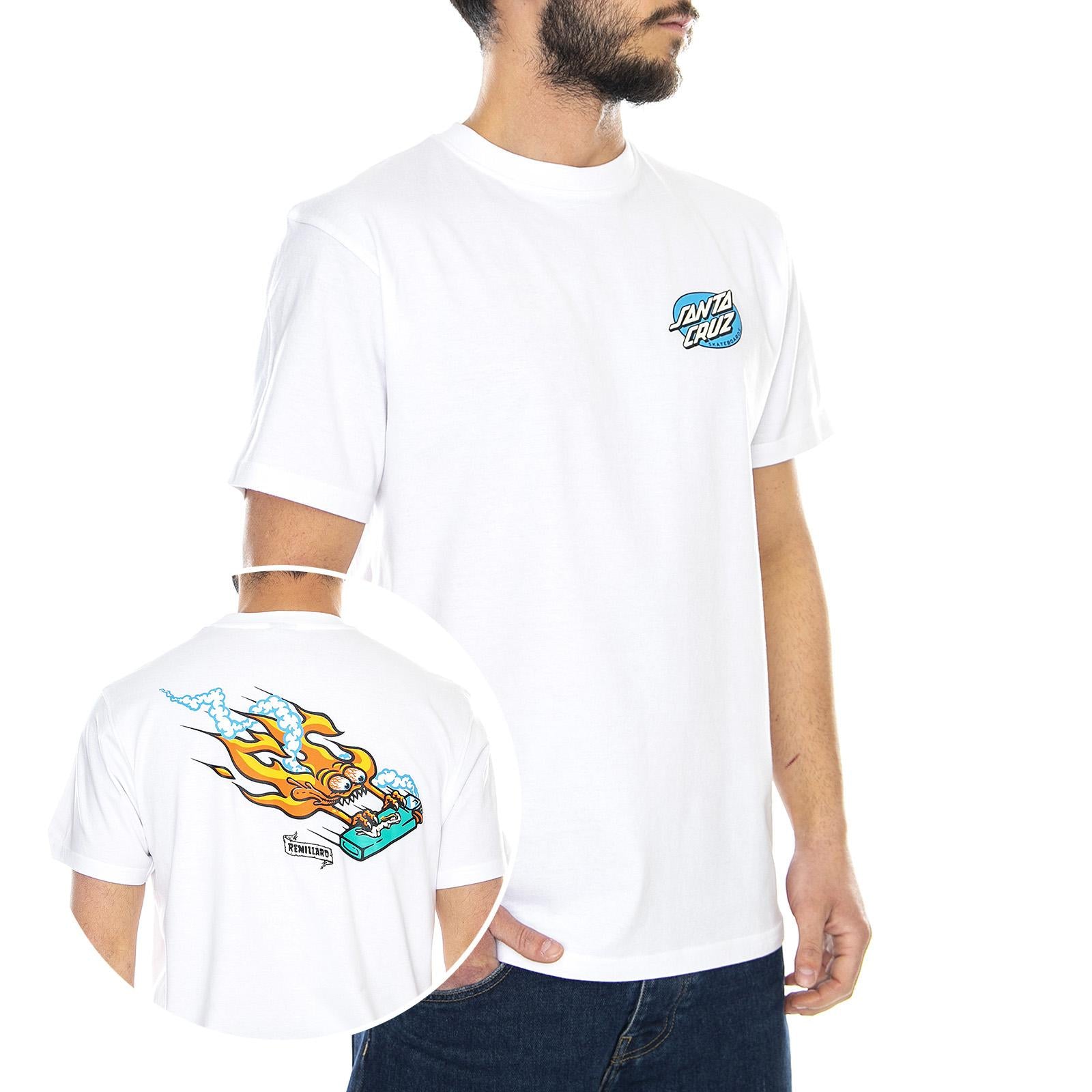  Remillard Lit AF T-Shirt White  SANTA CRUZ 