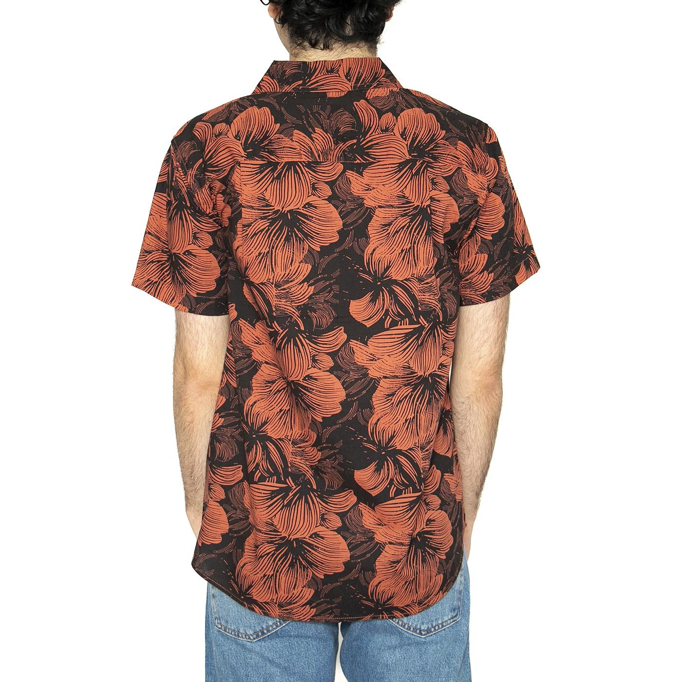 Charter Print S/S WVN - Camicia Maniche Corte Uomo Multicolore 01218-WHBTF . BRIXTON 